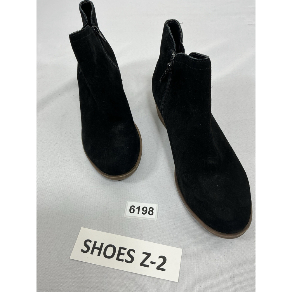 Womans Kensie Garry Booties 9.5 M Black Side Zip Block Heel Round Toe